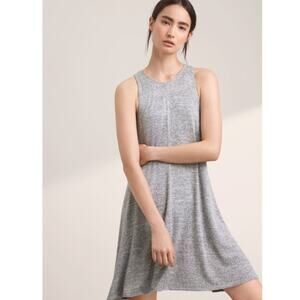 Aritzia Wilfred Free Rosa Heathered Gray Jersey Tank Dress Womens Size XXS